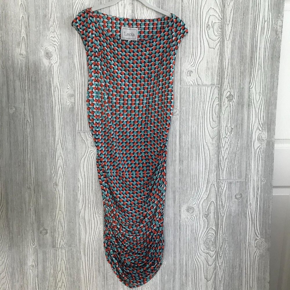 Leota Maternity Dress Geometric Print Large - Picture 2 of 9